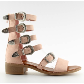 Sandałki gladiatorki różowe NC159 pink