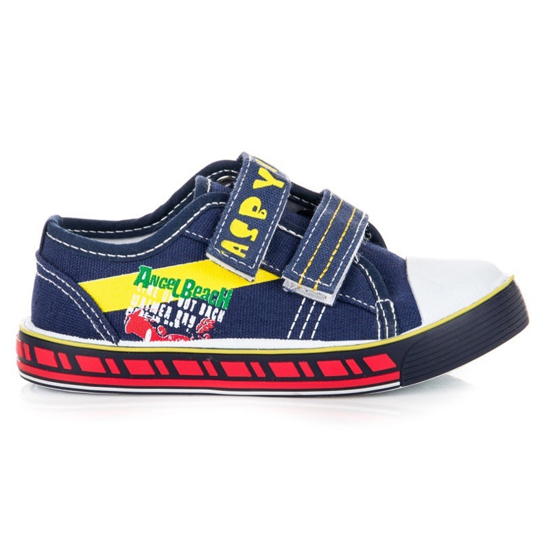 Hasby Chłopięce Trampki Na Rzep niebieskie