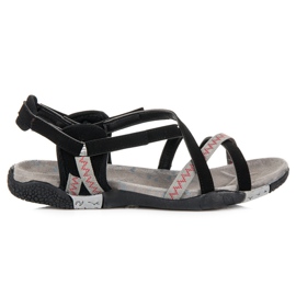 Hasby Sportowe Sandały Na Rzep czarne