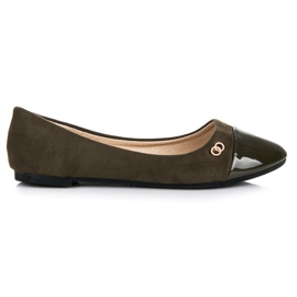 Seastar Baleriny z lakierowanym noskiem zielone