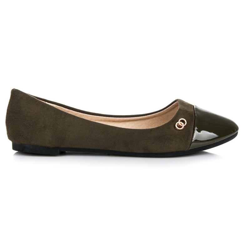 Seastar Baleriny z lakierowanym noskiem zielone