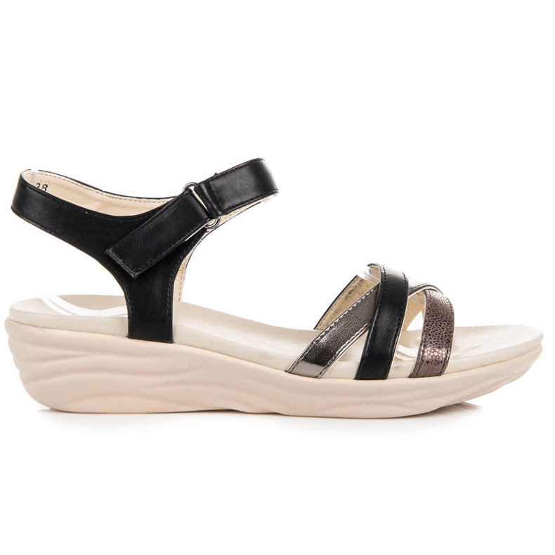 Kylie Sandały Na Rzep czarne