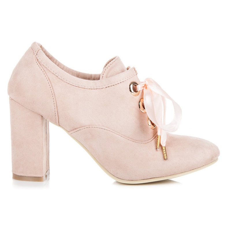 Seastar Zamszowe półbuty na słupku brązowe