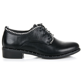 Seastar Wiązane półbuty damskie czarne