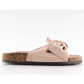 Klapki Damskie Na Korku Beżowe Ck02 beżowy