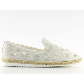 Ażurowe espadryle damskie białe LT86 White