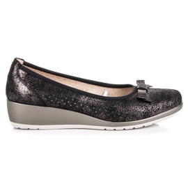 Vinceza Baleriny z kokardką czarne