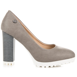 Vices Czółenka na platformie szare