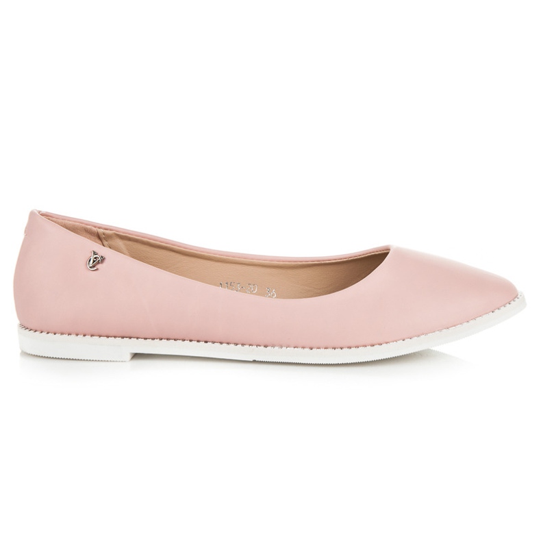 Vices Różowe baleriny z kryształkami