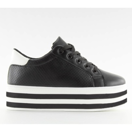 Trampki na wysokiej podeszwie czarne black