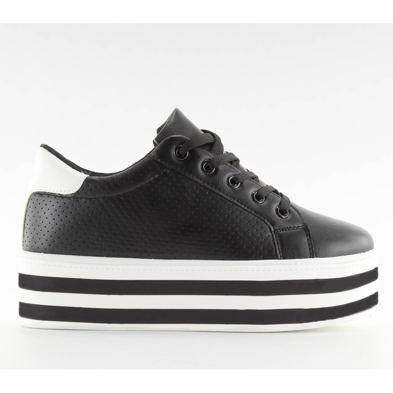 Trampki na wysokiej podeszwie czarne black