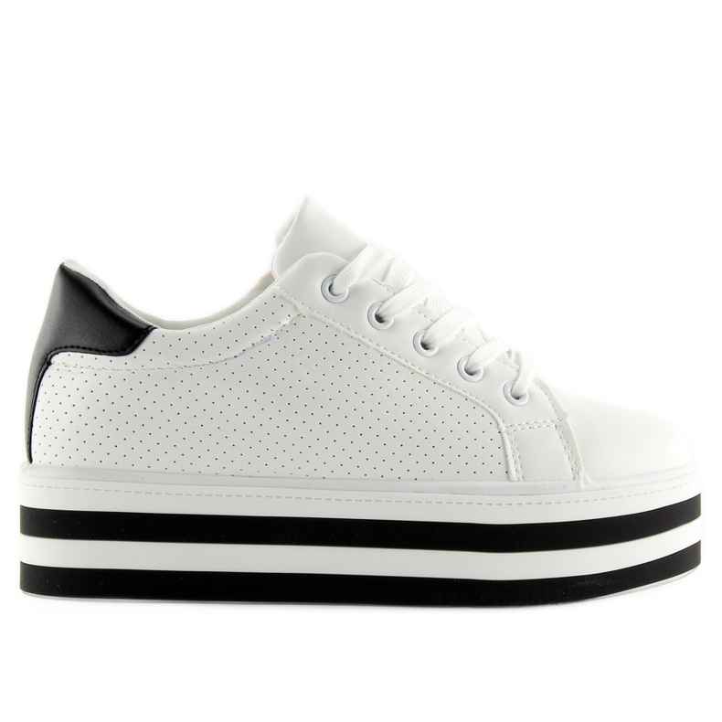 Trampki na wysokiej podeszwie białe white