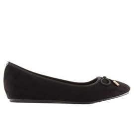 Baleriny na ukrytym koturnie czarne black