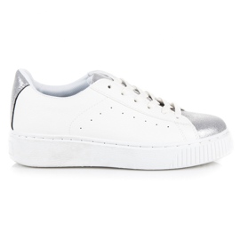 Wiązane Trampki Snake Print białe