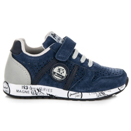 American Club Trampki Na Gumkę I Rzep niebieskie