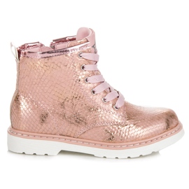 Trzewiki snake print american club różowe