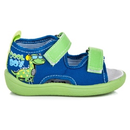 American Club Kapcie Z Otwartym Noskiem niebieskie