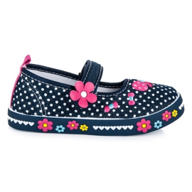 American Club Granatowe buciki na rzep niebieskie