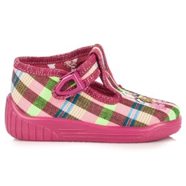 Kapcie W Kratkę RAWEKS różowe