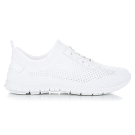 Muto Lekkie ażurowe trampki białe
