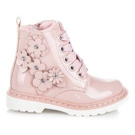 Lakierowane trzewiki american club różowe