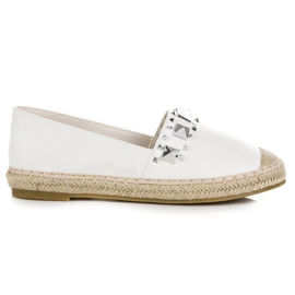 Seastar Espadryle z dżetami białe