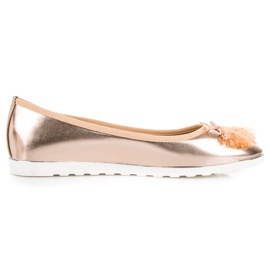 Bestelle Różowe Baleriny Z Frędzlami