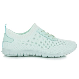 Muto Lekkie Ażurowe Trampki zielone