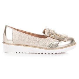 Mokasyny na platformie vices żółte