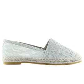 Espadryle koronkowe szare BB15P Grey