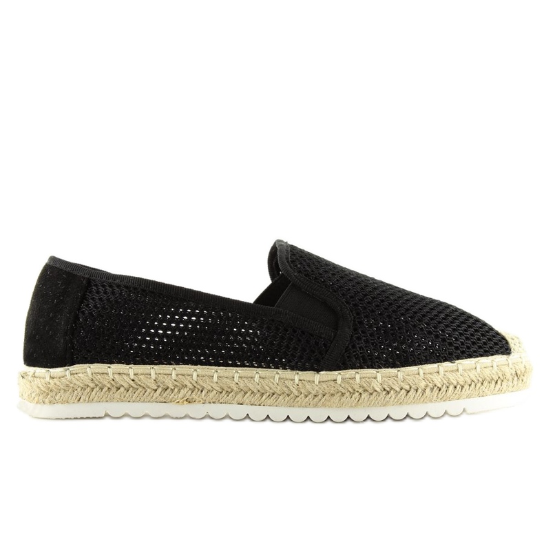 Slip-on espadryle czarne BB03P Black