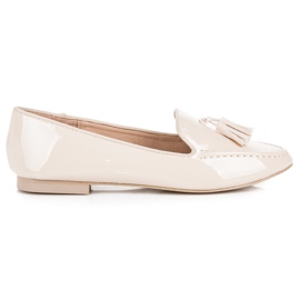 Lakierowane mokasyny vices brązowe