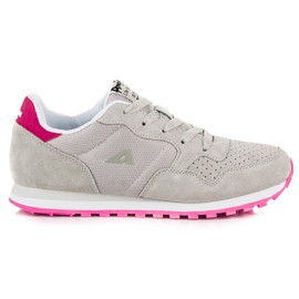 American Club Skórzane Buty Sportowe American szare