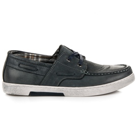 Skórzane mokasyny new age szare