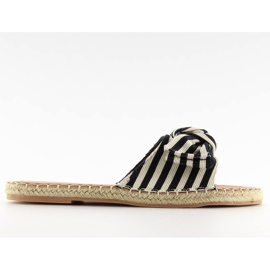 Klapki espadryle czarne LL-133P Black