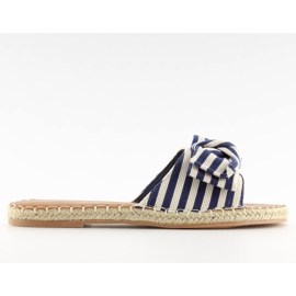 Klapki espadryle granatowe LL-133P D.BLUE