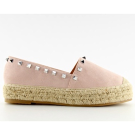 Espadryle damskie różowe 8333 pink
