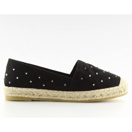 Espadryle z ćwiekami czarne 5481 black