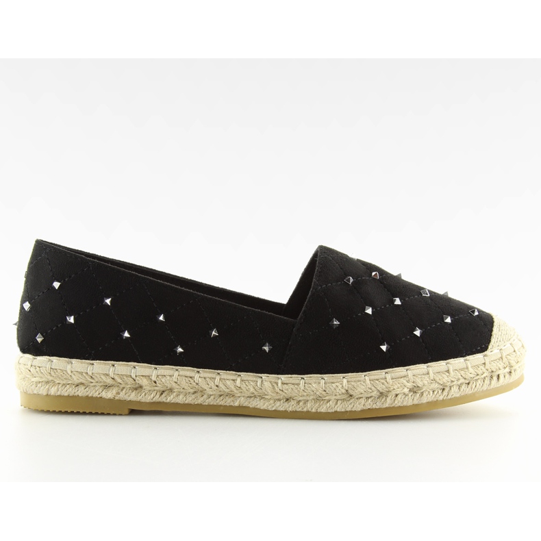 Espadryle z ćwiekami czarne 5481 black