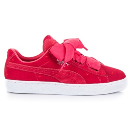 Puma suede heart valentine jr różowe