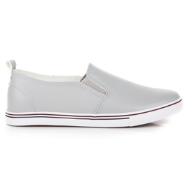 Tenisówki slip on szare