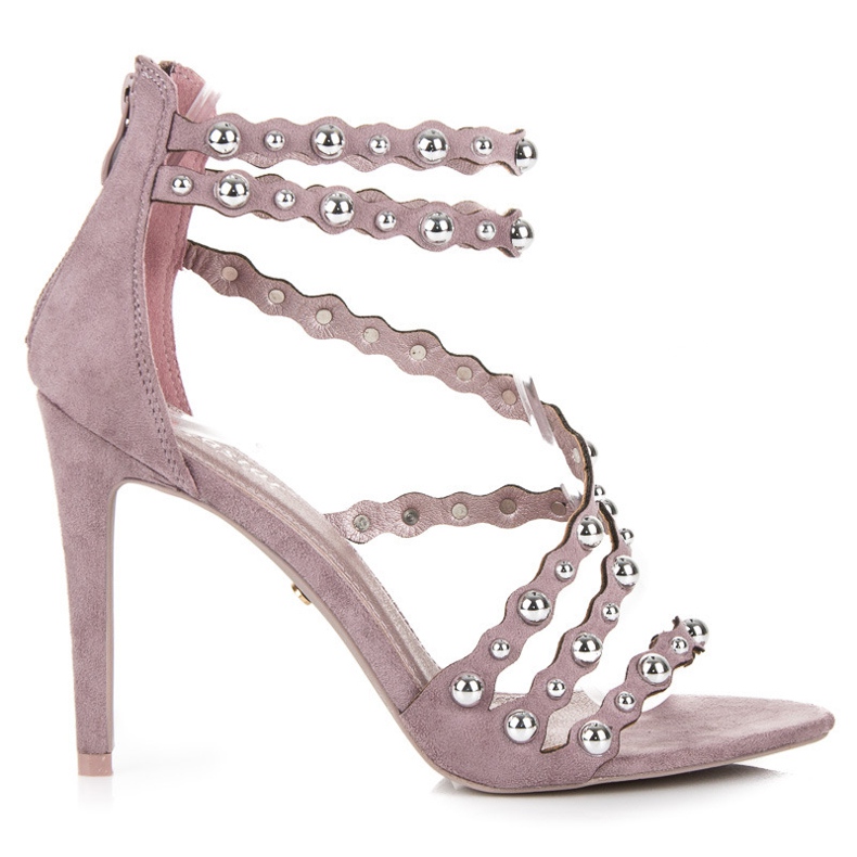 Seastar Sandały Szpilki Zapinane Na Suwak fioletowe