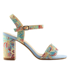 Sandałki orientalne niebieskie LT92 blue