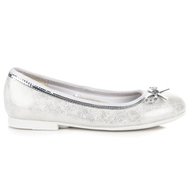 American Club Srebrne baleriny american szare
