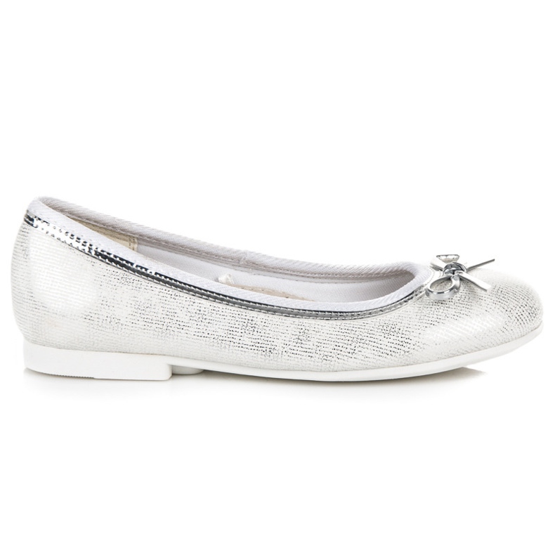 American Club Srebrne baleriny american szare