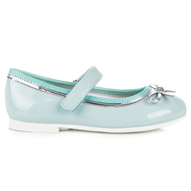 American Club Baleriny Zapinane Na Rzep American niebieskie