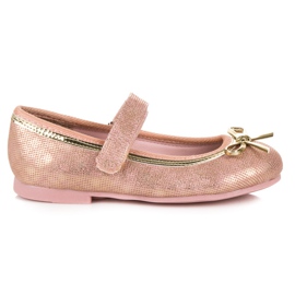 American Club Baleriny zapinane na rzep american różowe