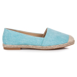 Bestelle Espadryle z brokatem niebieskie