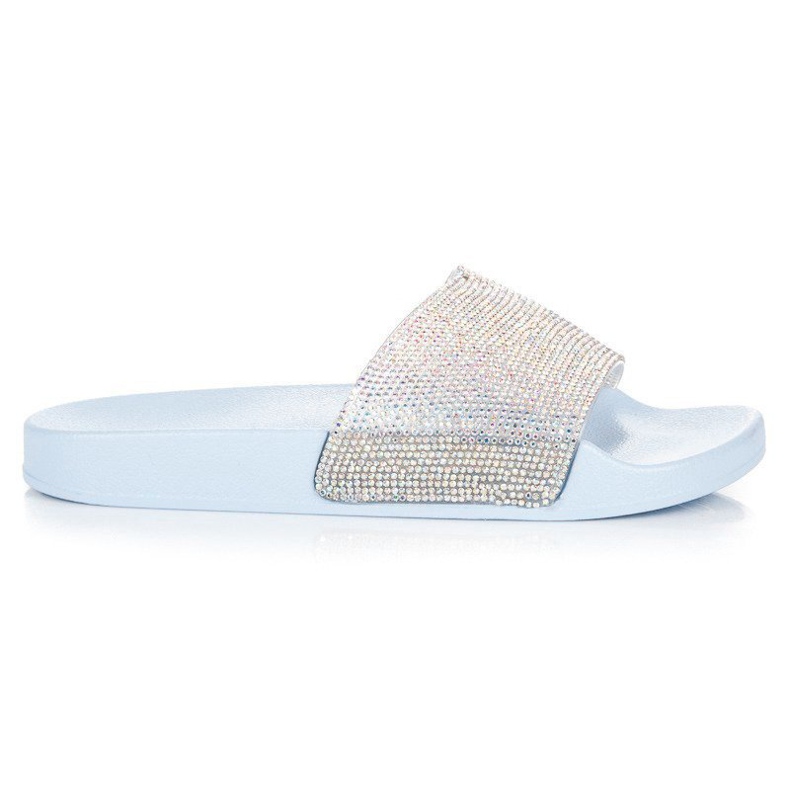 Seastar Klapki z kryształkami niebieskie