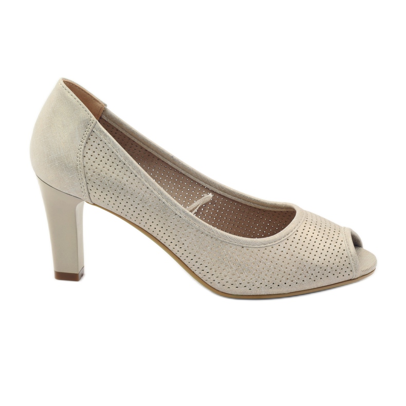 Czółenka dziurkowane Sergio Leone 232 brązowe żółte